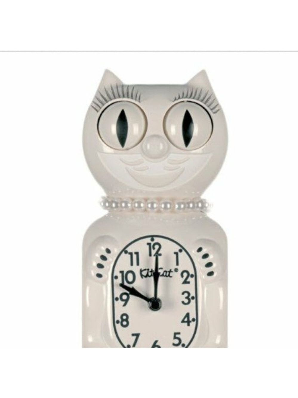 White Lady KIT-CAT CLOCK KAT KLOCK - Picture 2 of 4